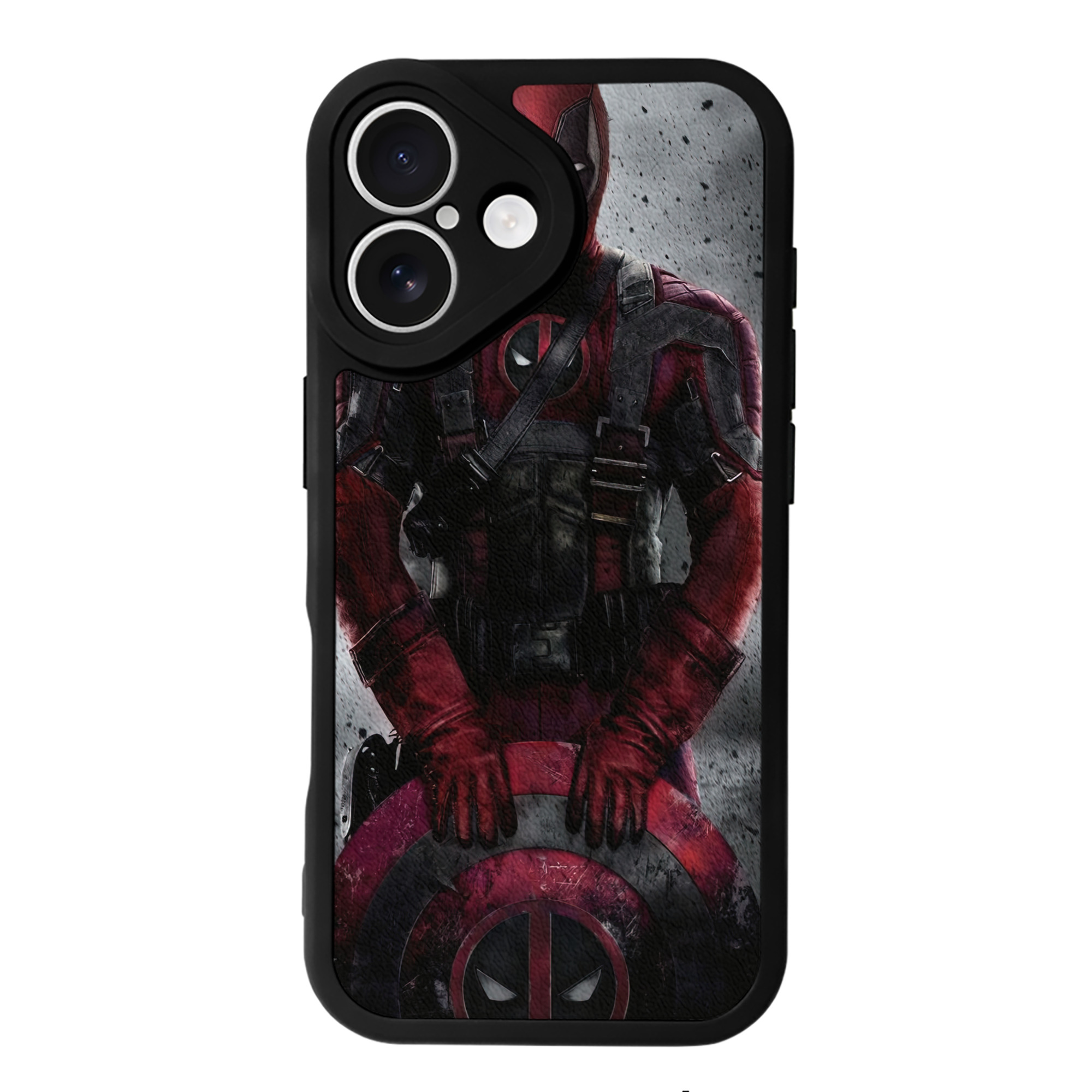 （画像用） Deadpool デッドプール 【iPhone 16シリーズ対応】シリコンスマホケース（レザー調） 材質：シリコン